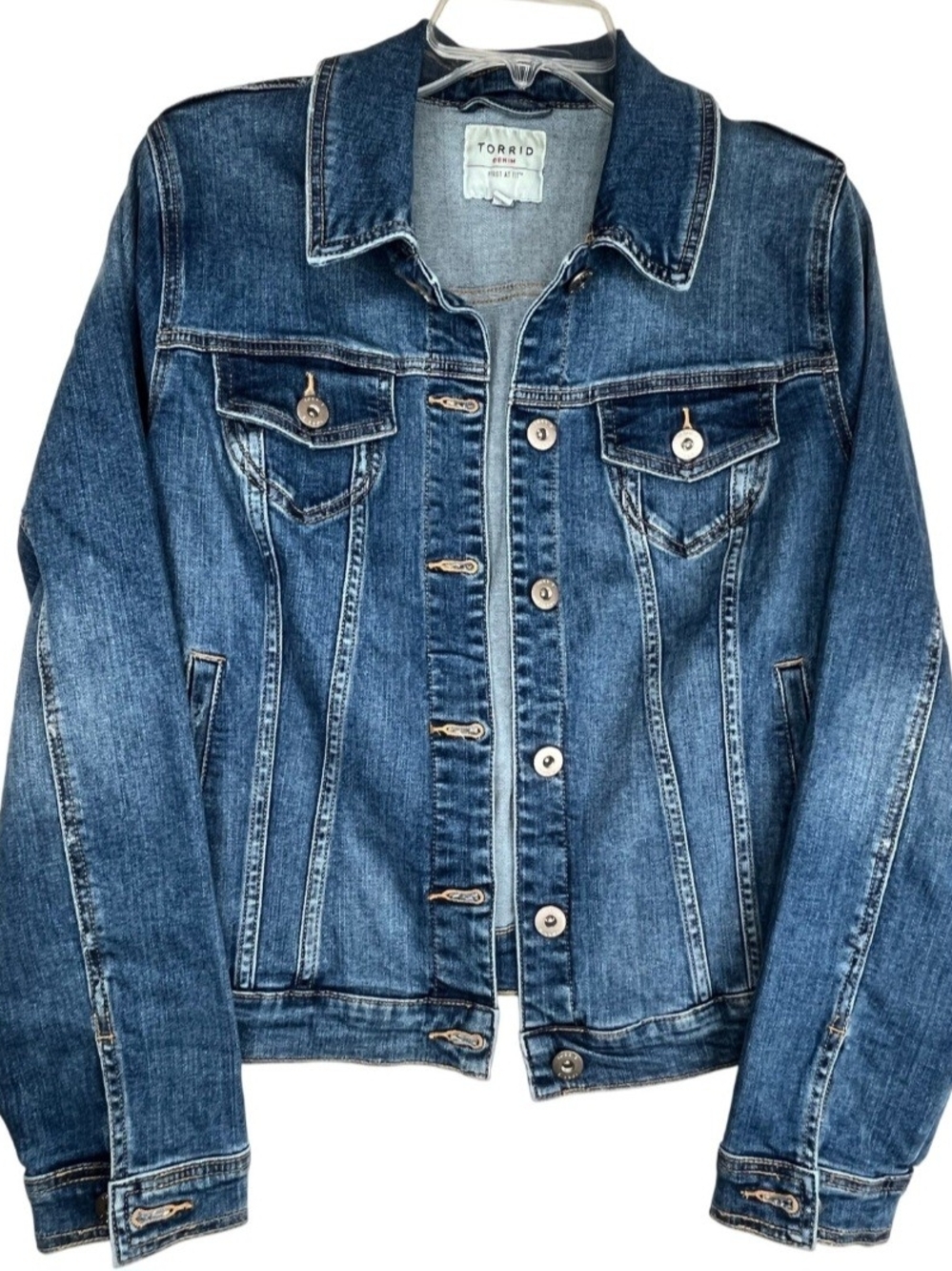 torrid Dark Blue Denim Trucker Jacket